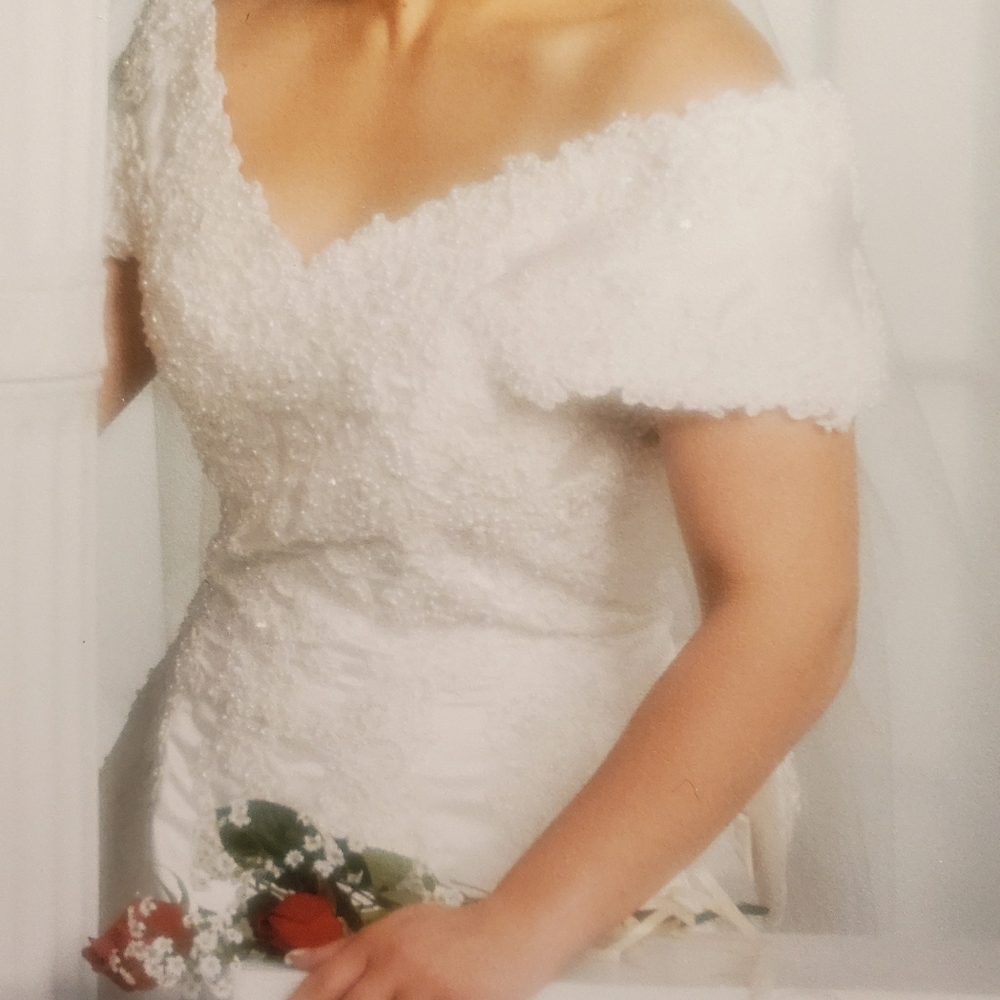 Michelangelo Ivory/Champagne Wedding Dress